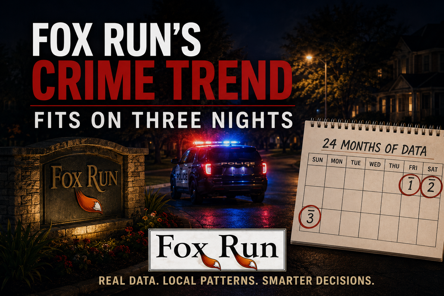 Fox Run’s Crime Trend Fits on Three Nights